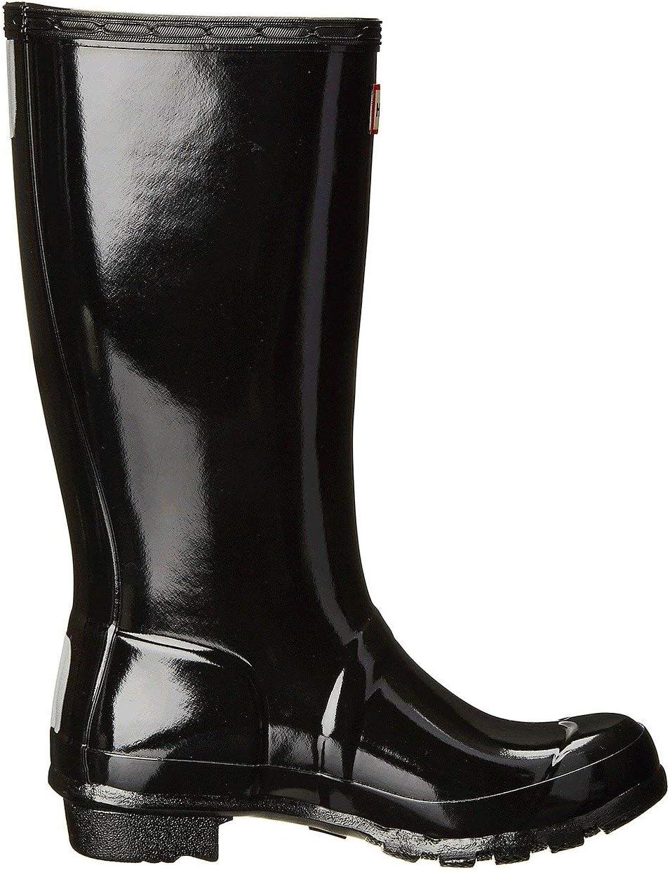 imageHunter unisexchild Original Kids Gloss Rain Boot Little KidBig KidBlack
