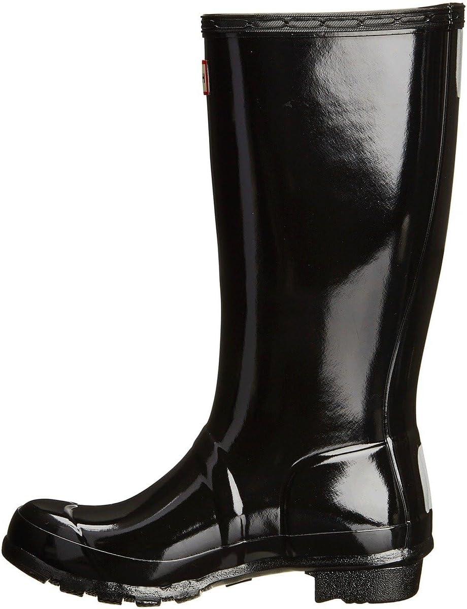 imageHunter unisexchild Original Kids Gloss Rain Boot Little KidBig KidBlack