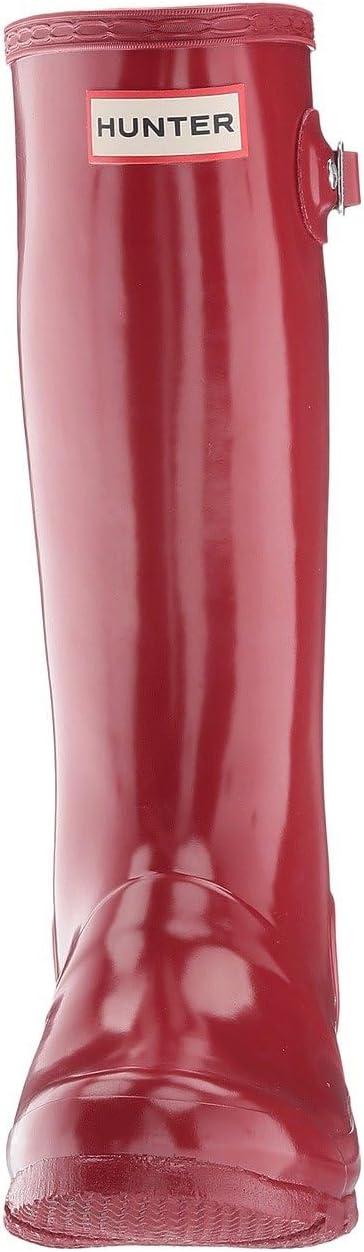 imageHunter unisexchild Original Kids Gloss Rain Boot Little KidBig KidMilitary Red
