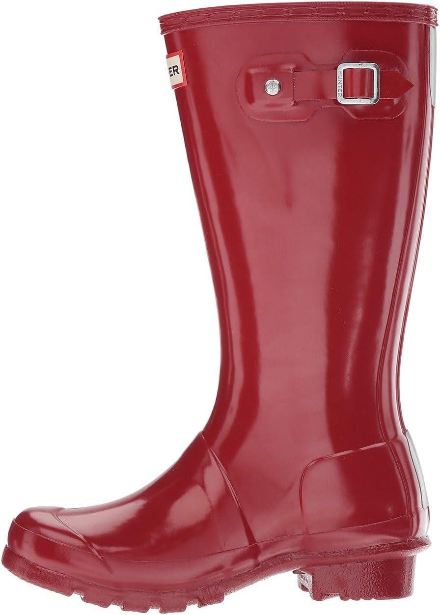 imageHunter unisexchild Original Kids Gloss Rain Boot Little KidBig KidMilitary Red