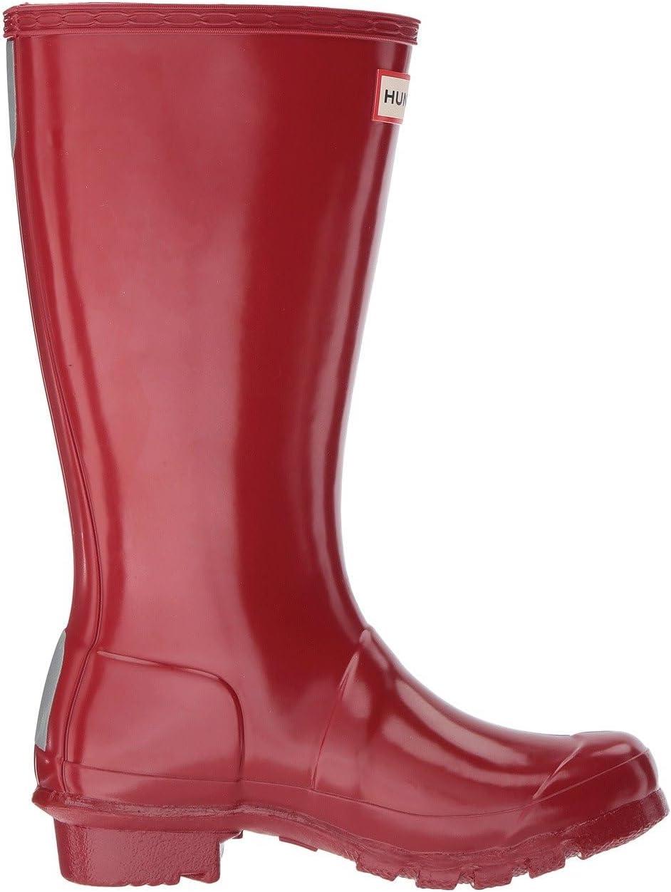 imageHunter unisexchild Original Kids Gloss Rain Boot Little KidBig KidMilitary Red