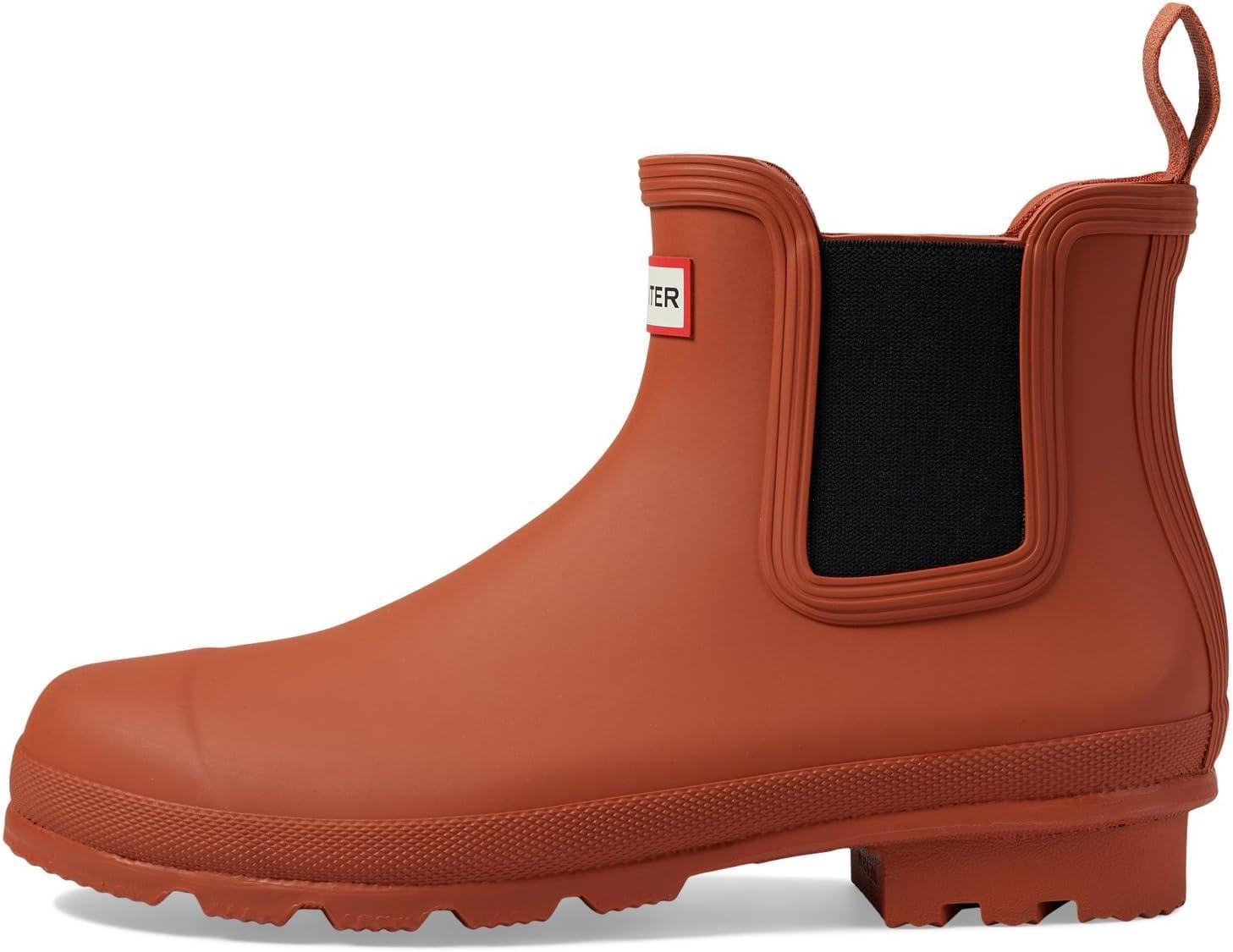 imageHunter unisexchild Original Kids Gloss Rain Boot Little KidBig KidRhythmic ClayBlack