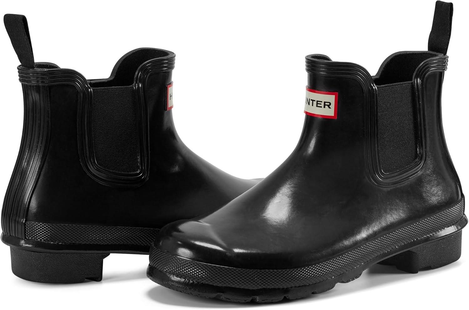 imageHunter womens Original Gloss Chelsea BootsBlack