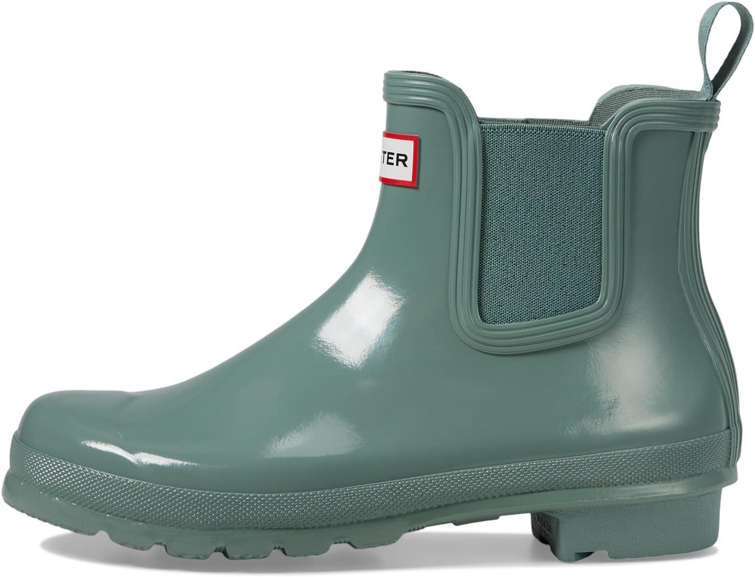 imageHunter womens Original Gloss Chelsea BootsGreen