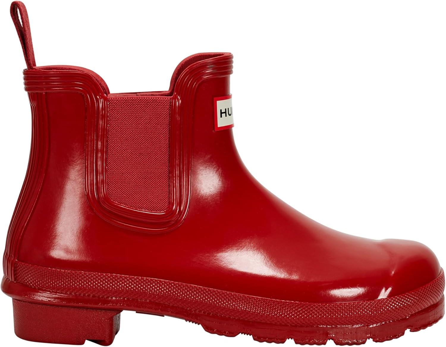 imageHunter womens Original Gloss Chelsea BootsMilitary Red
