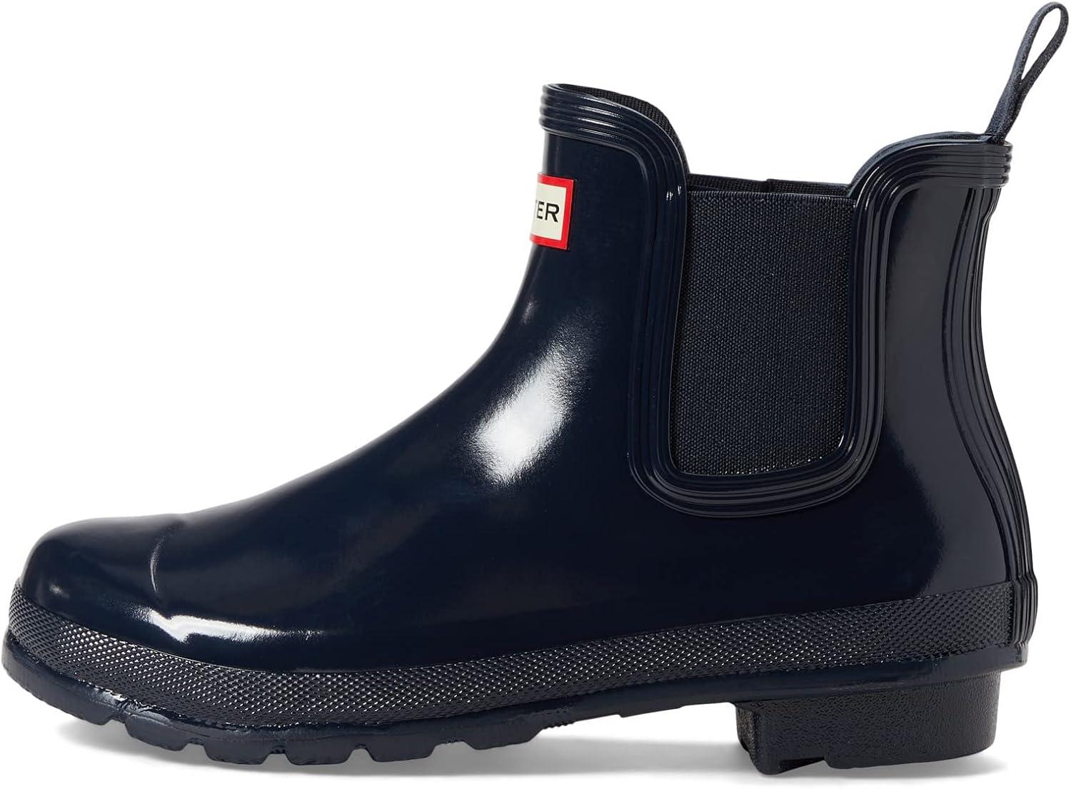 imageHunter womens Original Gloss Chelsea BootsNavy