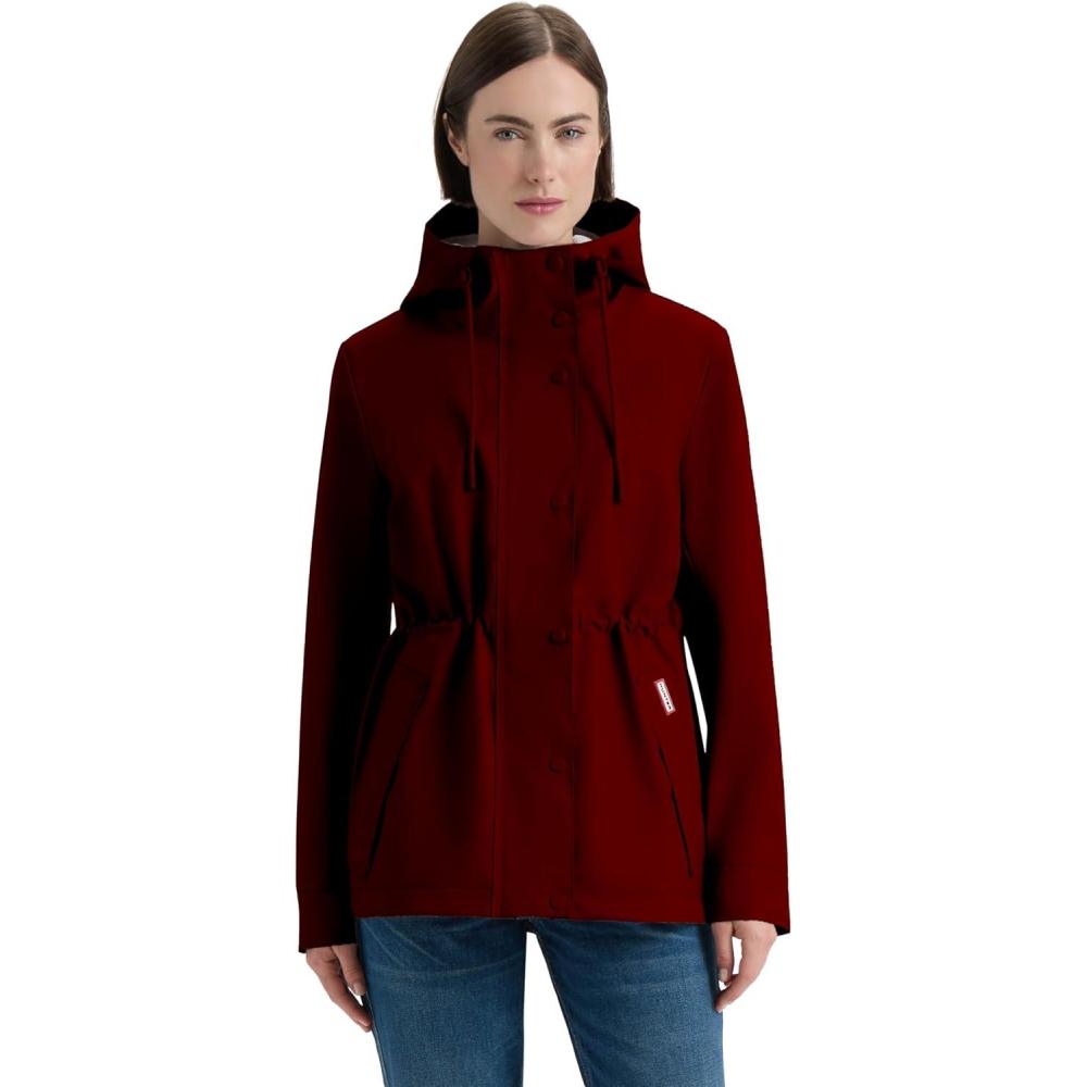 imageHUNTER Womens Abbey Short Rubberized RAIN JacketCranberry