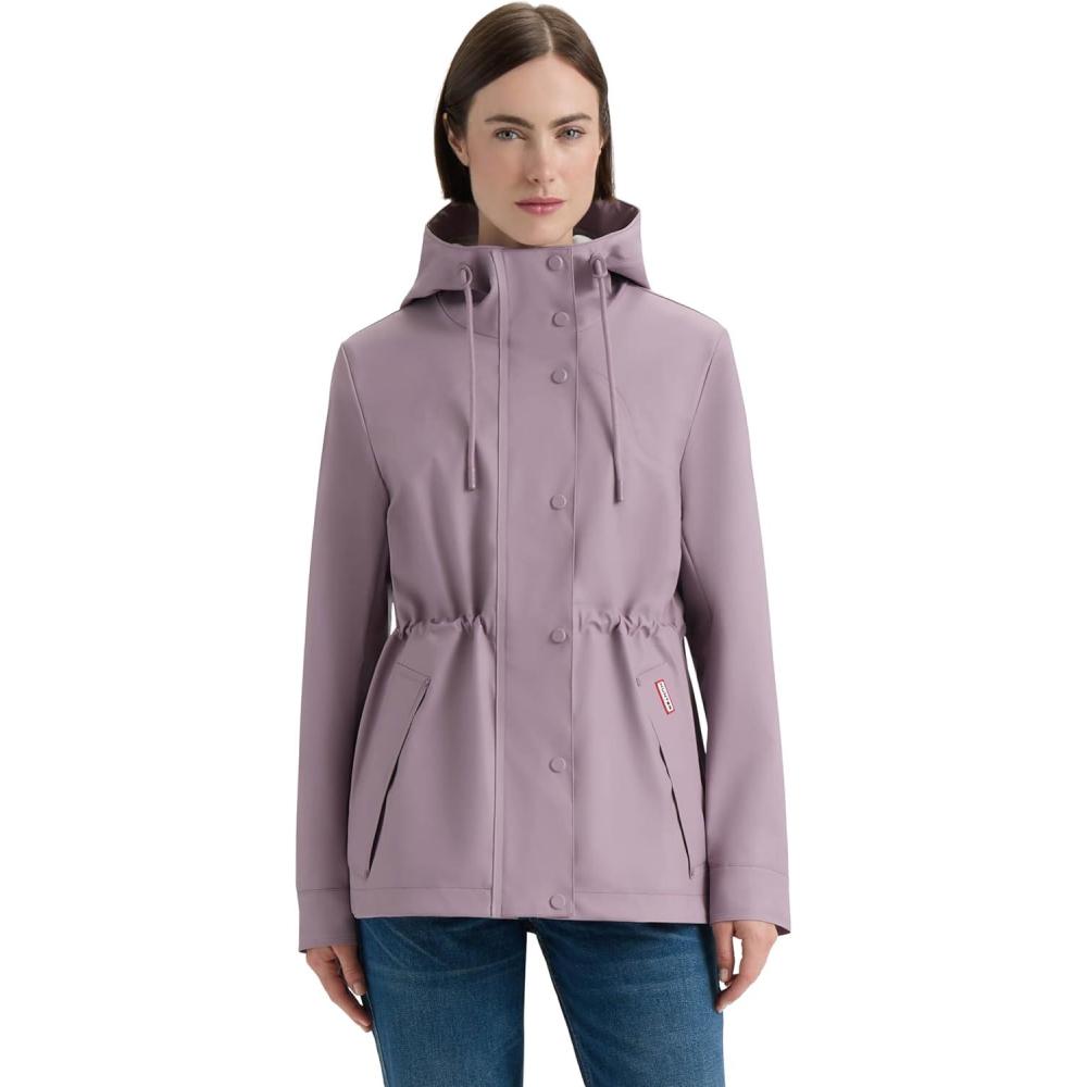 imageHUNTER Womens Abbey Short Rubberized RAIN JacketDusty Lilac