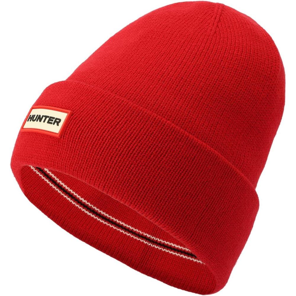 imageHunter Play Essential Cuff Beanie Hat with Brand Logo Comfortable ampamp Warm AccessoryRed