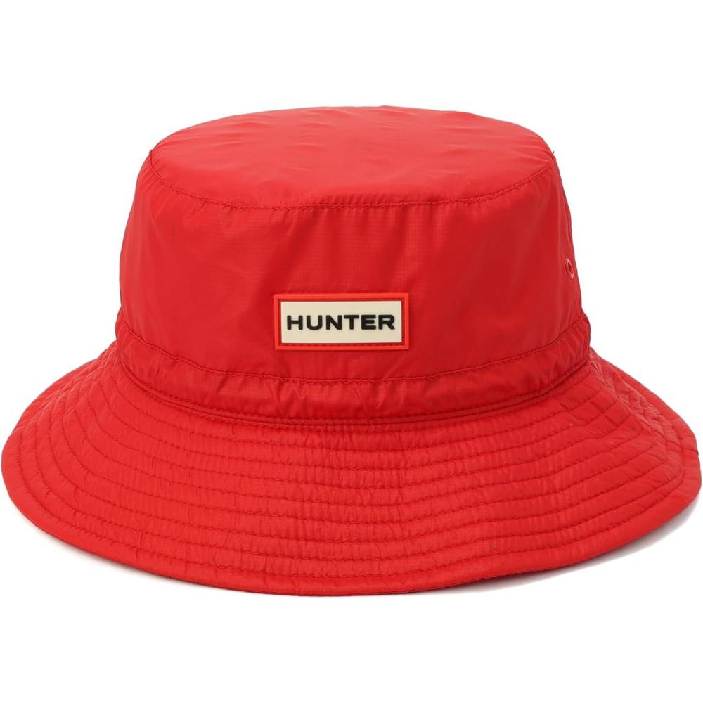 imageHunter Ripstop Bucket Hat Nylon Cap with Brand Logo Versatile AccessoryRed
