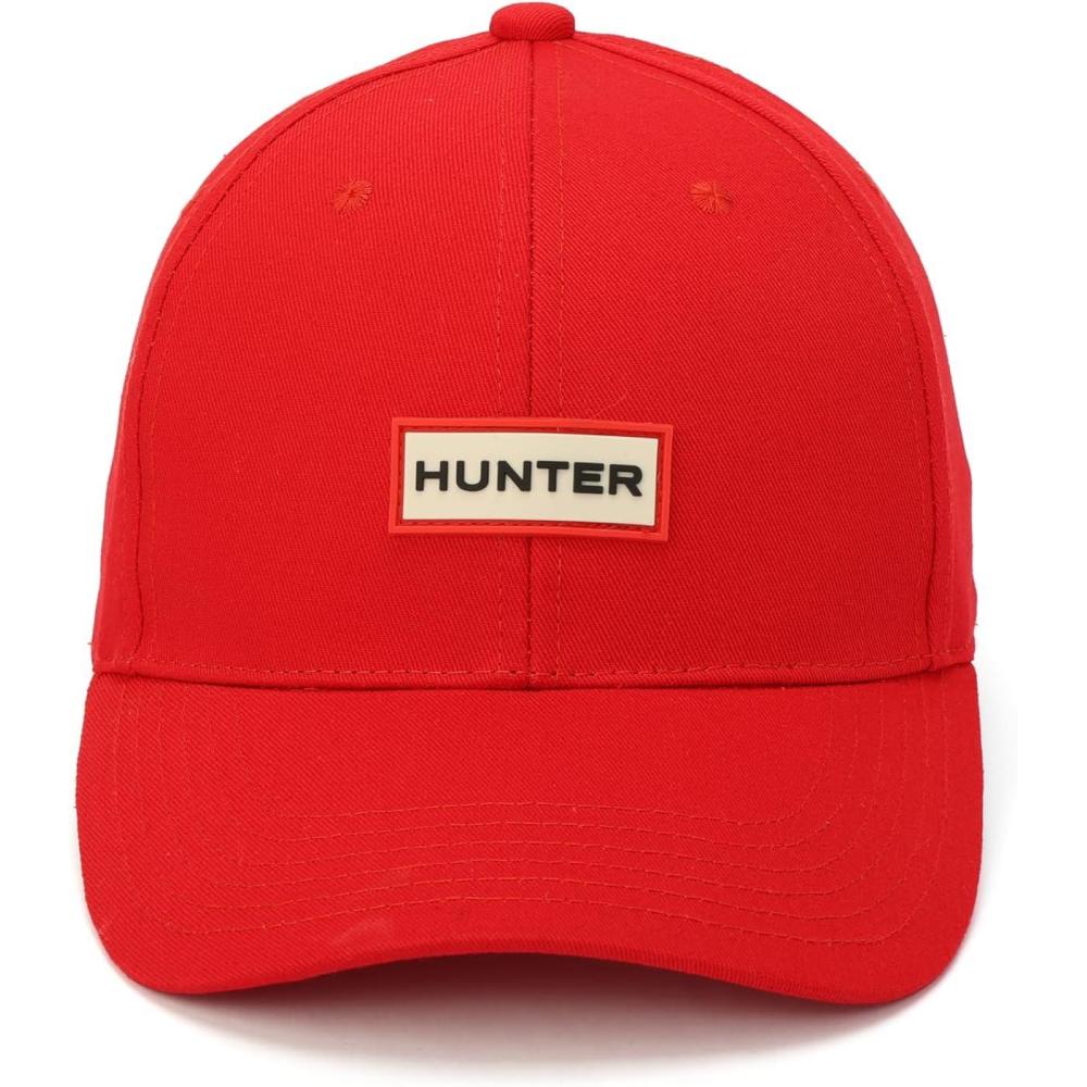 imageHunter UnisexAdult Baseball Hat 100 Cotton Cap with Brand Logo Comfortable ampamp Versatile AccessoryRed