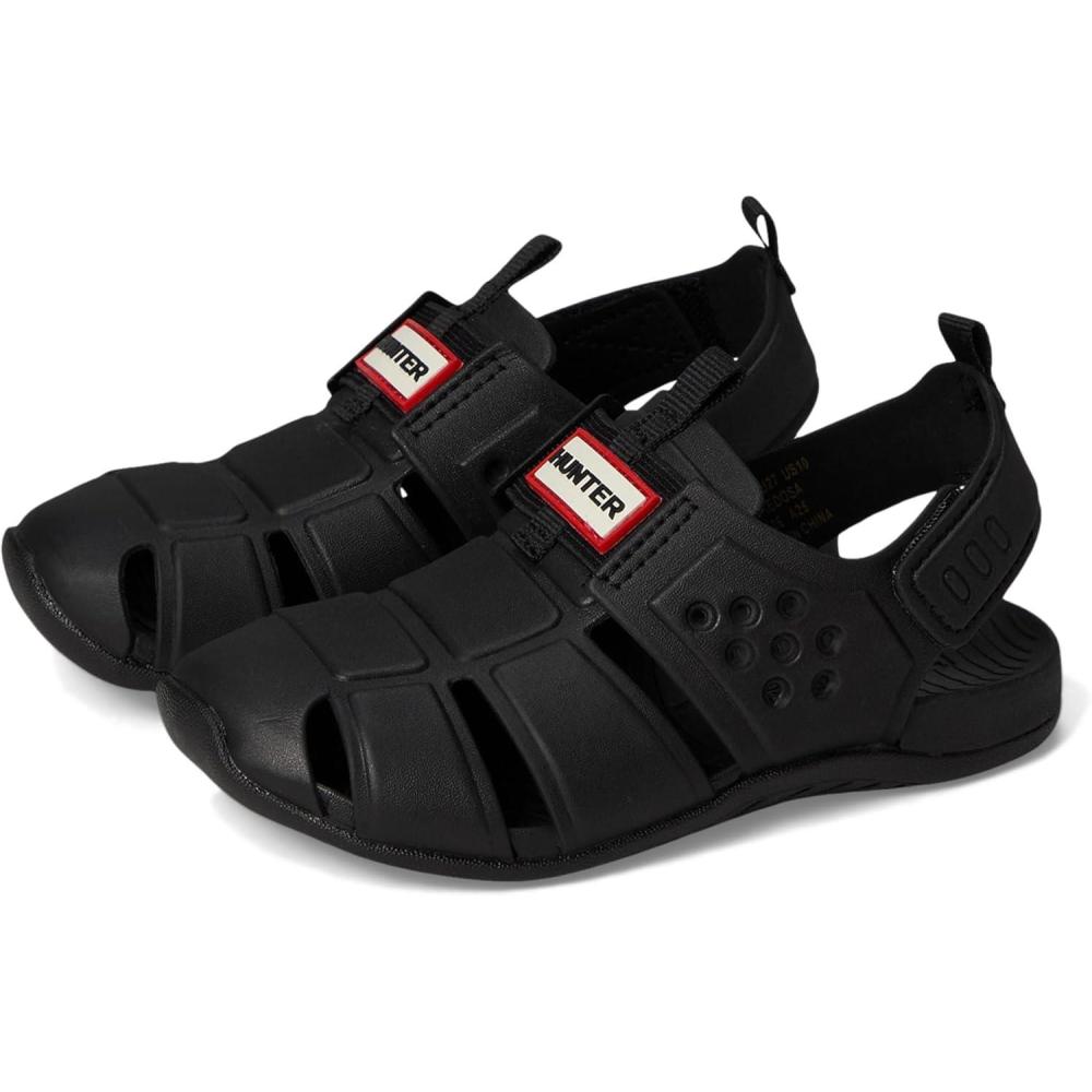 imageHunter UnisexChild Edosa ToddlerLittle Kid Flat SandalBlack