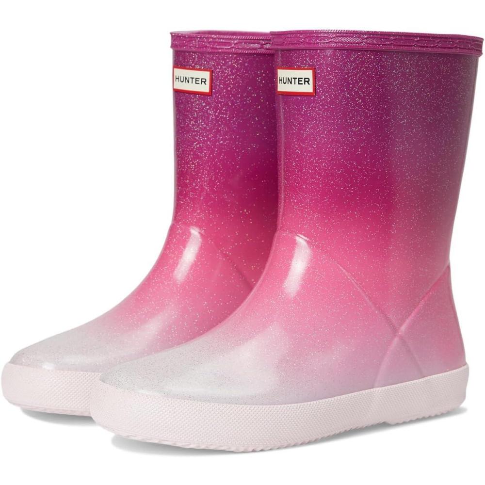 imageHunter UnisexChild First Starcloud ToddlerLittle Kid Rain BootDark Pink Ombre Glitter