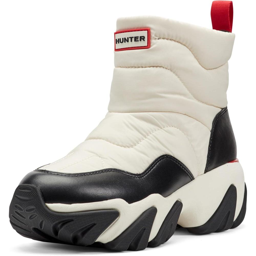 imageHunter Womens Debra Waterproof Ankle BootIvoryBlack