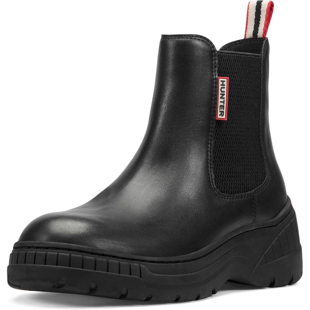 imageHunter Womens Neveah Waterproof Chelsea BootBlack Leather