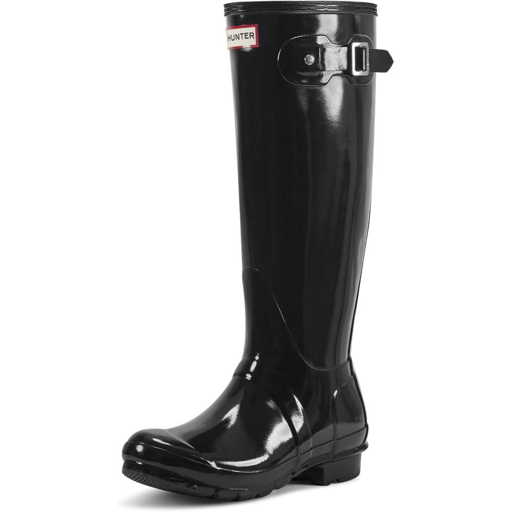 imageHunter Womens Original Tall Gloss Rain BootsBlack