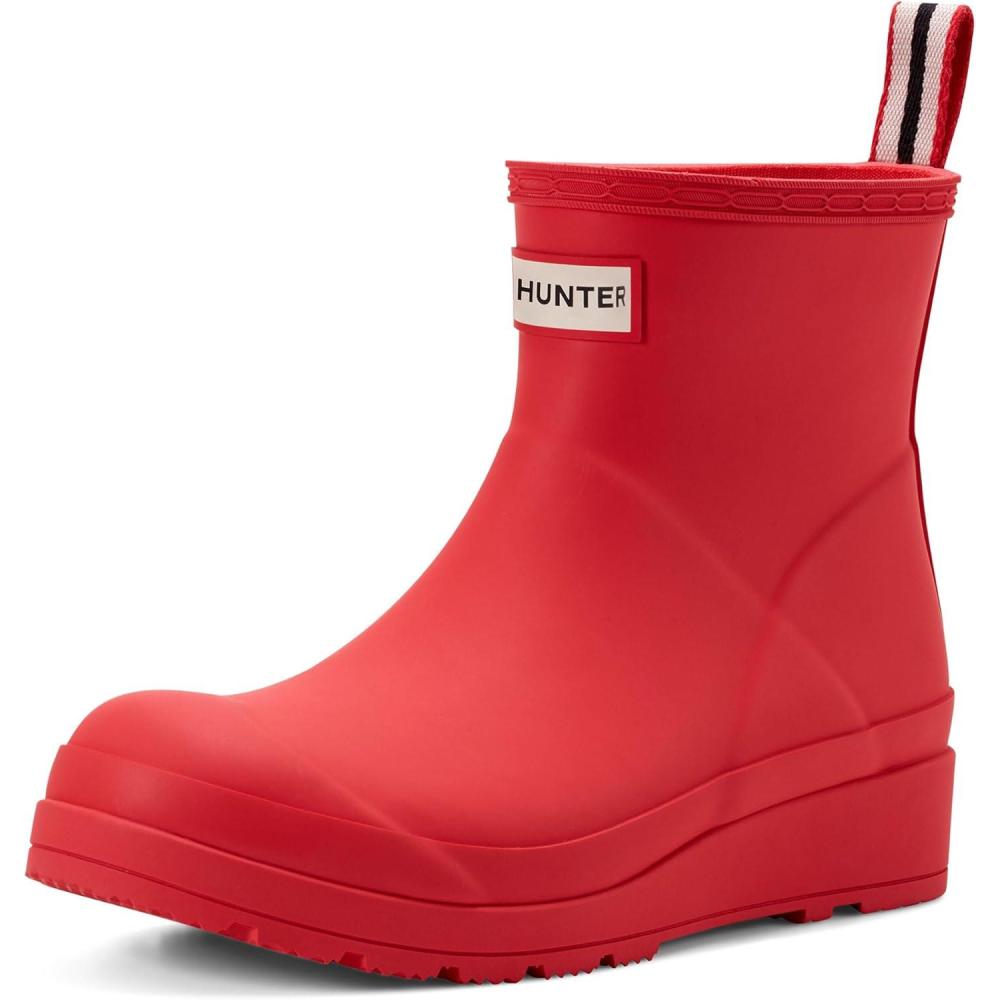 imageHunter Womens Play Short Rain BootLogo Red