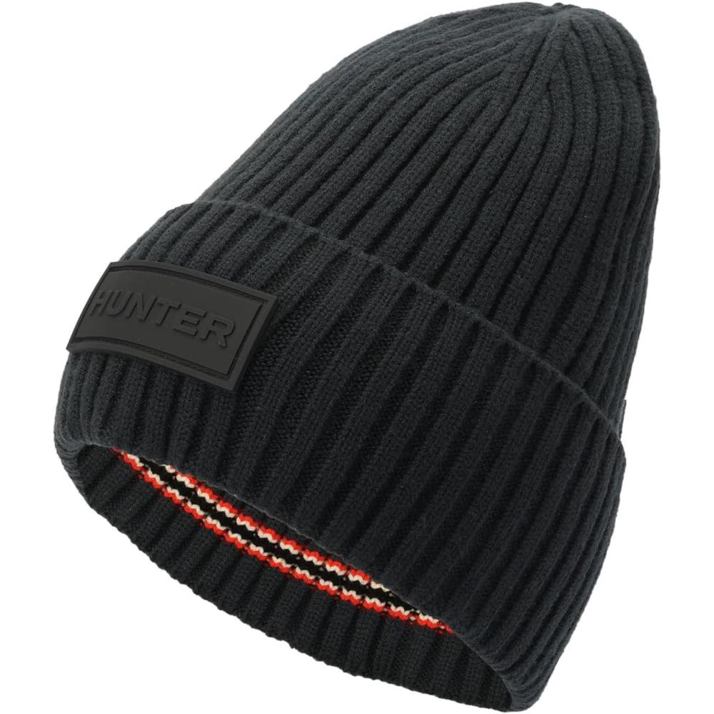 imageHunter Womens Play Tonal Logo Cuff Beanie Hat with Brand Logo Comfortable ampamp Warm AccessoryMidnight