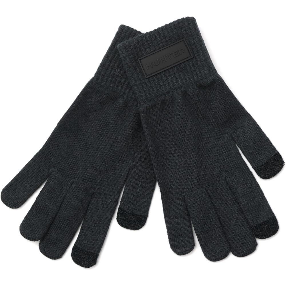 imageHunter Womens Play Tonal Logo Knit Glove Gloves with Brand Logo Comfortable ampamp Warm AccessoryMidnight