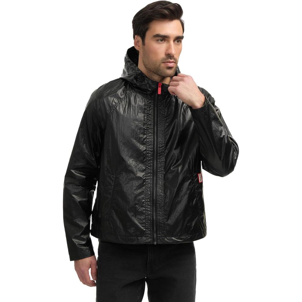 imageHunter mens Jay Wax Crinkle JacketBlack