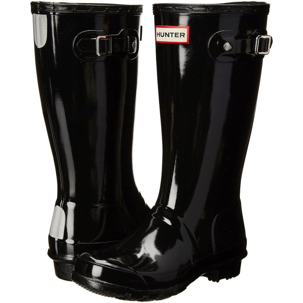 imageHunter unisexchild Original Kids Gloss Rain Boot Little KidBig KidBlack