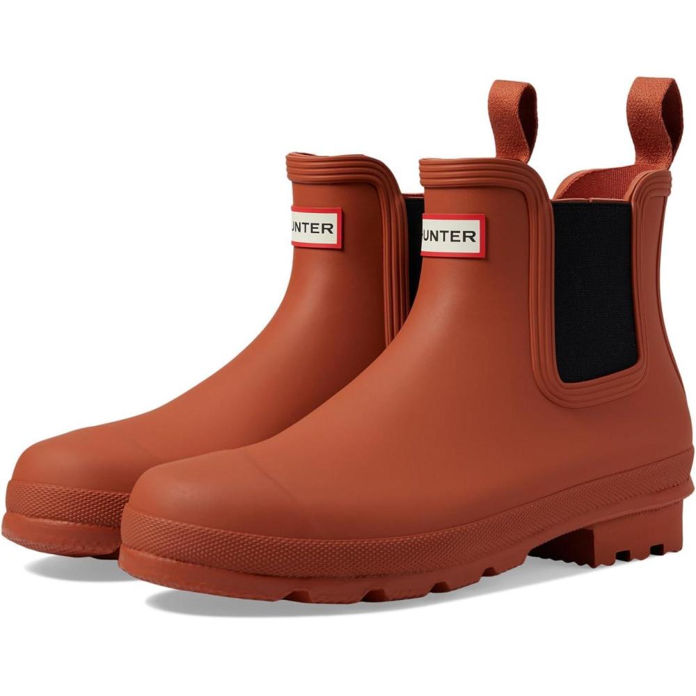 imageHunter unisexchild Original Kids Gloss Rain Boot Little KidBig KidRhythmic ClayBlack