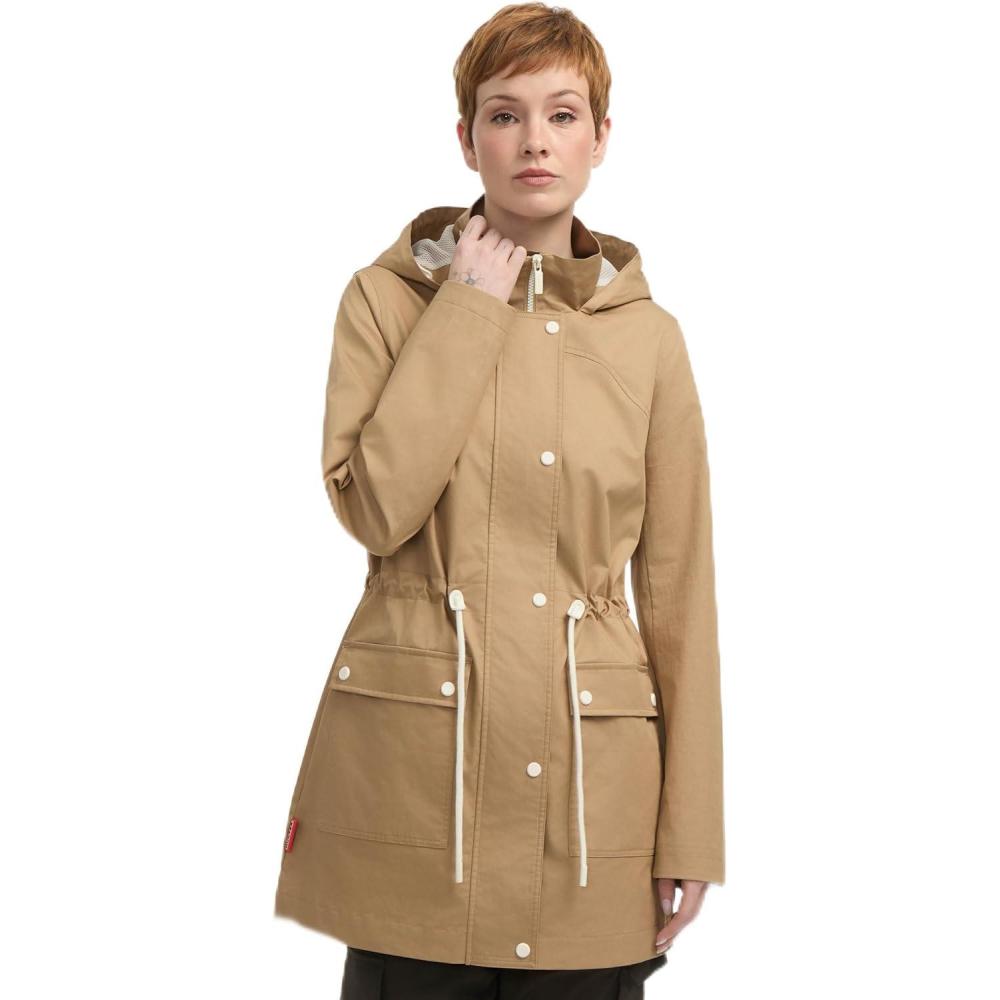imageHunter womens Ariel Cotton Jacket With White TrimsBritish Tan