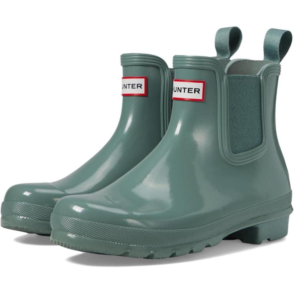 imageHunter womens Original Gloss Chelsea BootsGreen