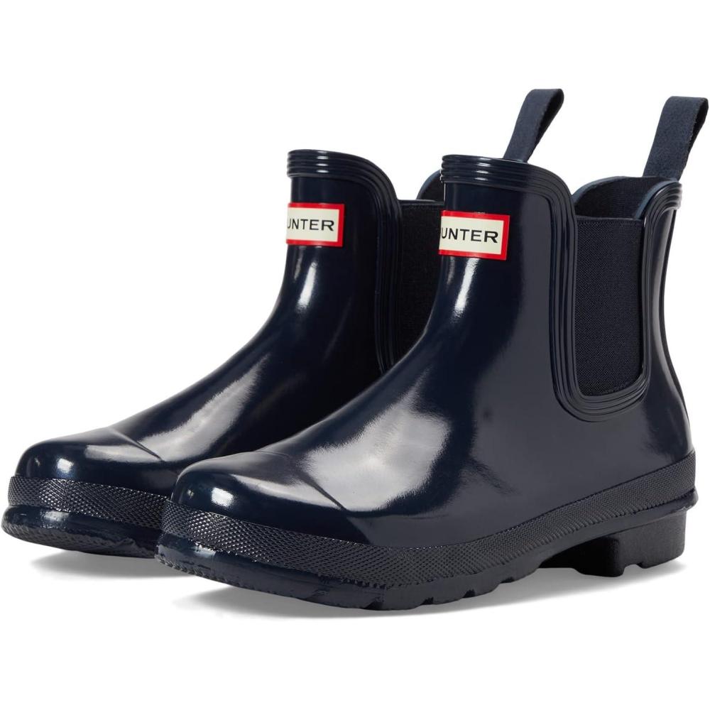 imageHunter womens Original Gloss Chelsea BootsNavy