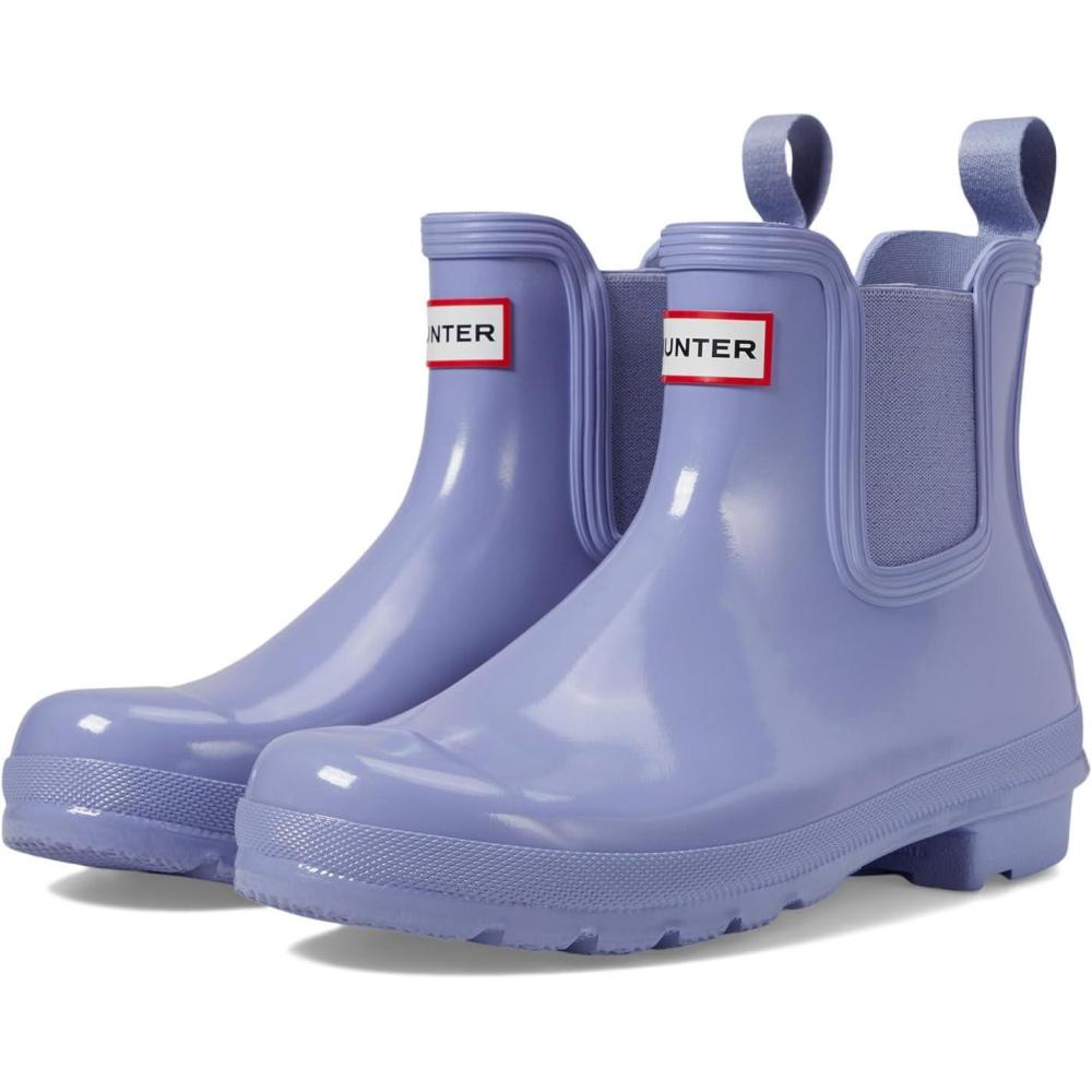 imageHunter womens Original Gloss Chelsea BootsPurple