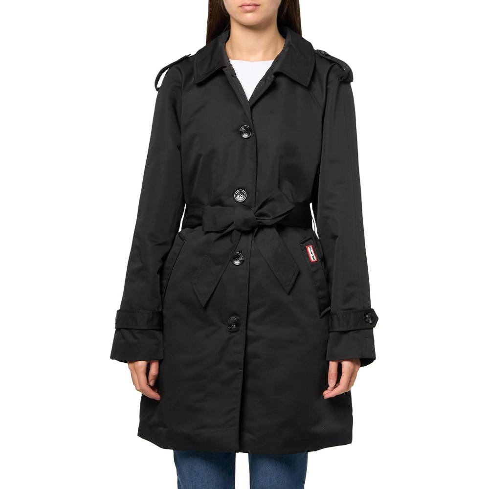 imageHunter womens Stacy Classic Coated TrenchBlack
