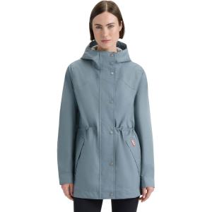 HUNTER Adela Cotton Canvas RAIN Jacket,Blizzard Blue,M(Blizzard Blue)