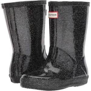 HUNTER Unisex-Child Original First Classic Giant Glitter Rain Boot(Black Multi)