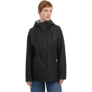 HUNTER Women’s Abbey Short Rubberized RAIN Jacket(Black)