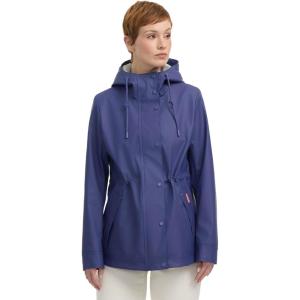 HUNTER Women’s Abbey Short Rubberized RAIN Jacket(Denim Blue)