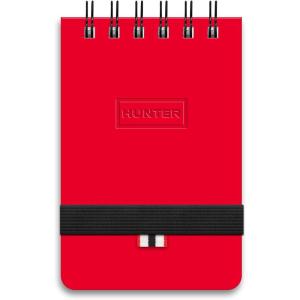 Hunter – All Weather Field Book, 5.75” X 3.6” 128 Pg Outdoor Notebook With Elastic Band to Protect Notes, Pocket Journal With Dot Grid Stone Paper for Surveying, Water & Tear Resistant, Black(Hunter Red)