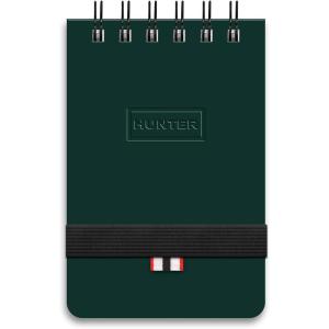 Hunter – All Weather Field Book, 5.75” X 3.6” 128 Pg Outdoor Notebook With Elastic Band to Protect Notes, Pocket Journal With Dot Grid Stone Paper for Surveying, Water & Tear Resistant, Black(Forest Green)