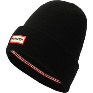 Hunter Play Essential Cuff Beanie, Hat with Brand Logo, Comfortable & Warm Accessory(Black)