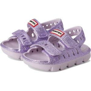 Hunter Unisex-Child Dottie (Toddler/Little Kid) Flat Sandal(Medium Purple Glitter)