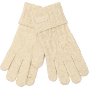 Hunter Women’s Cable Cuffed Glove, Gloves with Brand Logo, Comfortable & Warm Fashion Accessory(Vanilla)
