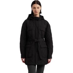 Hunter Women’s Friday Semi Cire Self Packable Quilted Jacket(Black)