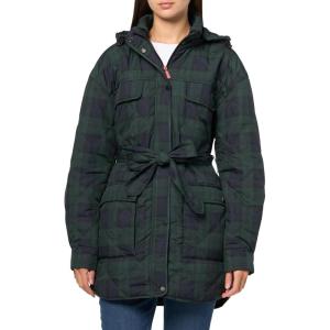 Hunter Women’s Friday Semi Cire Self Packable Quilted Jacket(Blackwatch Core Plaid)