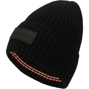 Hunter Women’s Play Tonal Logo Cuff Beanie, Hat with Brand Logo, Comfortable & Warm Accessory(Black)