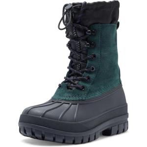 Hunter Women’s Skylar Waterproof Rain Boot(Dark Green Suede)