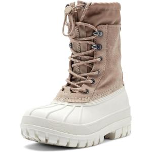 Hunter Women’s Skylar Waterproof Rain Boot(Ivory/Beige Suede)