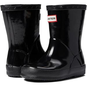 Hunter unisex-child Original First Classic Gloss(Black)