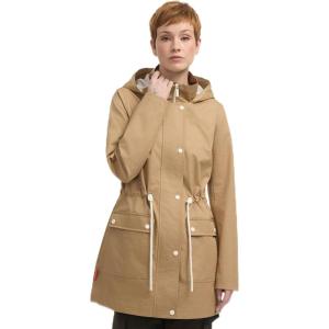 Hunter womens Ariel Cotton Jacket With White Trims(British Tan)
