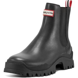Hunter Women’s Winica Rain Boot(Black Leather)