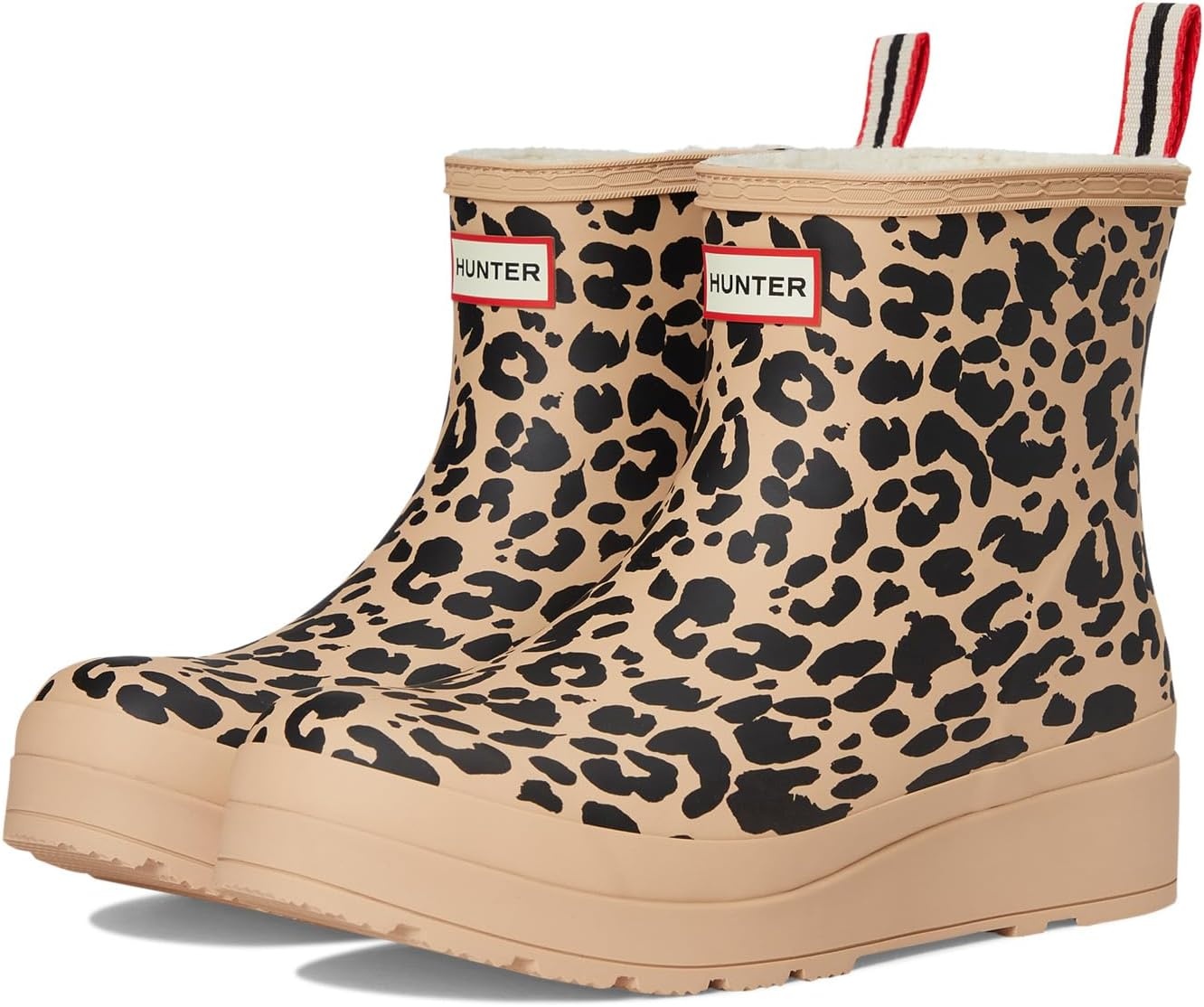 image:imageHunter Womens Play Insulated Short Rain BootsMedium Natural Leopard