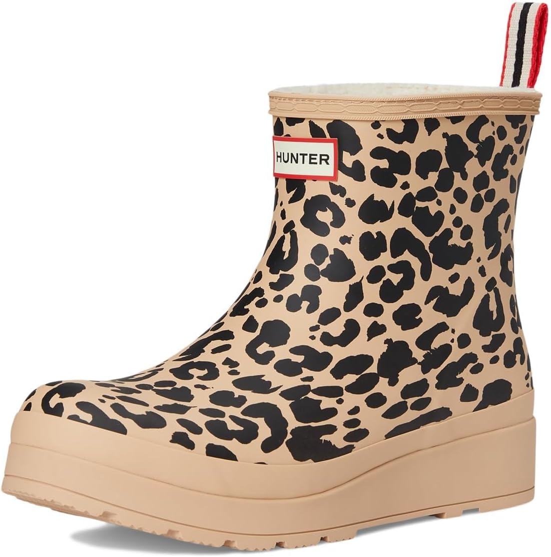image:imageHunter Womens Play Insulated Short Rain BootsMedium Natural Leopard